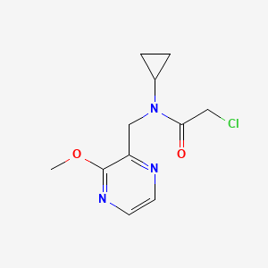 molecular formula C11H14ClN3O2 B7926087 2-Chloro-N-cyclopropyl-N-(3-methoxy-pyrazin-2-ylmethyl)-acetamide 