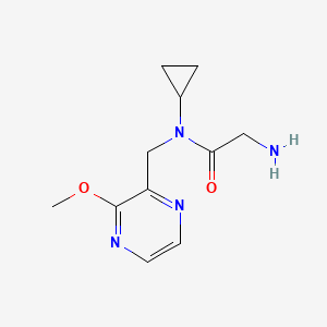 molecular formula C11H16N4O2 B7926112 2-Amino-N-cyclopropyl-N-((3-methoxypyrazin-2-yl)methyl)acetamide 
