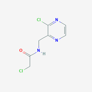 molecular formula C7H7Cl2N3O B7926118 2-Chloro-N-(3-chloro-pyrazin-2-ylmethyl)-acetamide 