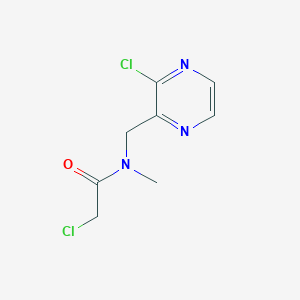 molecular formula C8H9Cl2N3O B7926123 2-Chloro-N-(3-chloro-pyrazin-2-ylmethyl)-N-methyl-acetamide 