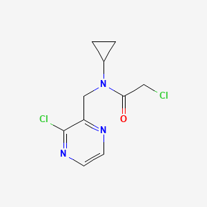 molecular formula C10H11Cl2N3O B7926134 2-Chloro-N-(3-chloro-pyrazin-2-ylmethyl)-N-cyclopropyl-acetamide 