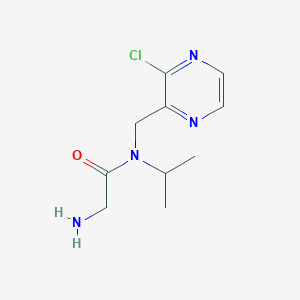 molecular formula C10H15ClN4O B7926154 2-Amino-N-(3-chloro-pyrazin-2-ylmethyl)-N-isopropyl-acetamide 