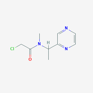molecular formula C9H12ClN3O B7926166 2-Chloro-N-methyl-N-(1-pyrazin-2-yl-ethyl)-acetamide 