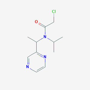 molecular formula C11H16ClN3O B7926173 2-Chloro-N-isopropyl-N-(1-pyrazin-2-yl-ethyl)-acetamide 