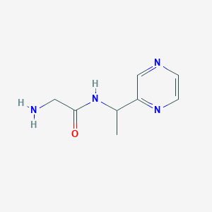 molecular formula C8H12N4O B7926182 2-Amino-N-(1-pyrazin-2-yl-ethyl)-acetamide 