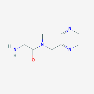 molecular formula C9H14N4O B7926186 2-Amino-N-methyl-N-(1-pyrazin-2-yl-ethyl)-acetamide 