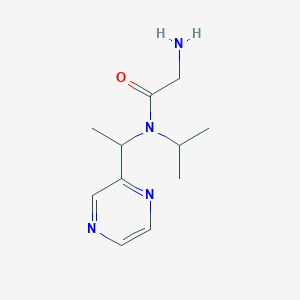 molecular formula C11H18N4O B7926191 2-Amino-N-isopropyl-N-(1-pyrazin-2-yl-ethyl)-acetamide 