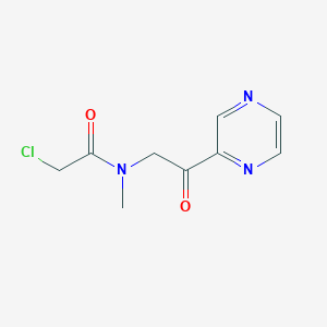 molecular formula C9H10ClN3O2 B7926204 2-Chloro-N-methyl-N-(2-oxo-2-pyrazin-2-yl-ethyl)-acetamide 