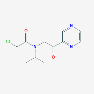 molecular formula C11H14ClN3O2 B7926206 2-Chloro-N-isopropyl-N-(2-oxo-2-pyrazin-2-yl-ethyl)-acetamide 