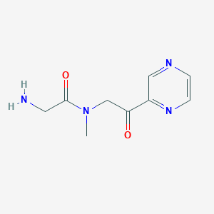 molecular formula C9H12N4O2 B7926217 2-Amino-N-methyl-N-(2-oxo-2-pyrazin-2-yl-ethyl)-acetamide 