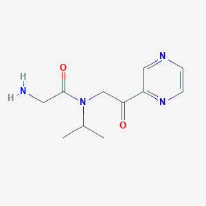molecular formula C11H16N4O2 B7926218 2-Amino-N-isopropyl-N-(2-oxo-2-pyrazin-2-yl-ethyl)-acetamide 