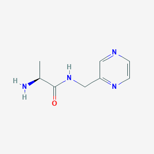 molecular formula C8H12N4O B7926228 (S)-2-Amino-N-pyrazin-2-ylmethyl-propionamide 