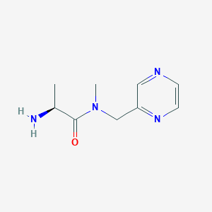 molecular formula C9H14N4O B7926231 (S)-2-Amino-N-methyl-N-pyrazin-2-ylmethyl-propionamide 