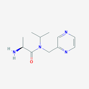 molecular formula C11H18N4O B7926233 (S)-2-Amino-N-isopropyl-N-pyrazin-2-ylmethyl-propionamide 