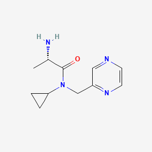 molecular formula C11H16N4O B7926241 (S)-2-Amino-N-cyclopropyl-N-pyrazin-2-ylmethyl-propionamide 