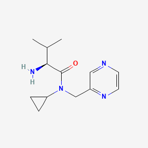 molecular formula C13H20N4O B7926255 (S)-2-Amino-N-cyclopropyl-3-methyl-N-pyrazin-2-ylmethyl-butyramide 