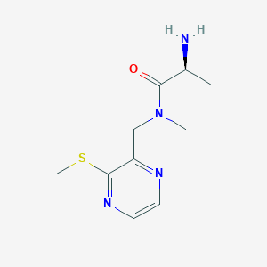 molecular formula C10H16N4OS B7926263 (S)-2-Amino-N-methyl-N-(3-methylsulfanyl-pyrazin-2-ylmethyl)-propionamide 