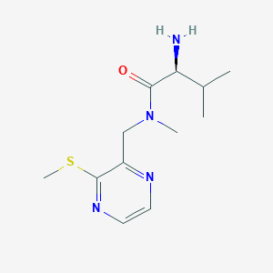 molecular formula C12H20N4OS B7926281 (S)-2-Amino-3,N-dimethyl-N-(3-methylsulfanyl-pyrazin-2-ylmethyl)-butyramide 