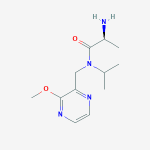 molecular formula C12H20N4O2 B7926302 (S)-2-Amino-N-isopropyl-N-(3-methoxy-pyrazin-2-ylmethyl)-propionamide 