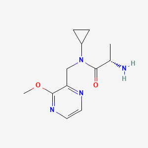 molecular formula C12H18N4O2 B7926306 (S)-2-Amino-N-cyclopropyl-N-(3-methoxy-pyrazin-2-ylmethyl)-propionamide 