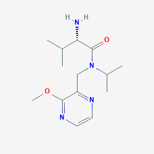 molecular formula C14H24N4O2 B7926317 (S)-2-Amino-N-isopropyl-N-(3-methoxy-pyrazin-2-ylmethyl)-3-methyl-butyramide 