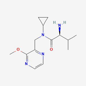 molecular formula C14H22N4O2 B7926321 (S)-2-Amino-N-cyclopropyl-N-(3-methoxy-pyrazin-2-ylmethyl)-3-methyl-butyramide 