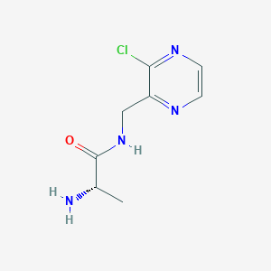 molecular formula C8H11ClN4O B7926324 (S)-2-Amino-N-(3-chloro-pyrazin-2-ylmethyl)-propionamide 