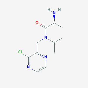 molecular formula C11H17ClN4O B7926333 (S)-2-Amino-N-(3-chloro-pyrazin-2-ylmethyl)-N-isopropyl-propionamide 