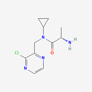 molecular formula C11H15ClN4O B7926335 (S)-2-Amino-N-(3-chloro-pyrazin-2-ylmethyl)-N-cyclopropyl-propionamide 