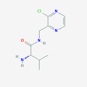 molecular formula C10H15ClN4O B7926341 (S)-2-Amino-N-(3-chloro-pyrazin-2-ylmethyl)-3-methyl-butyramide 