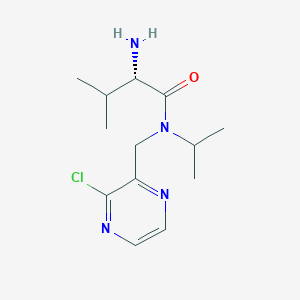 molecular formula C13H21ClN4O B7926345 (S)-2-Amino-N-((3-chloropyrazin-2-yl)methyl)-N-isopropyl-3-methylbutanamide 