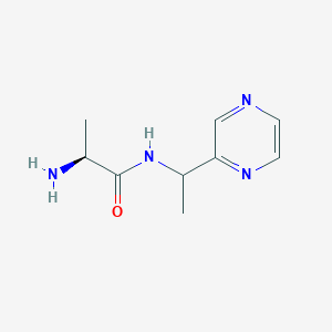 molecular formula C9H14N4O B7926356 (S)-2-Amino-N-(1-pyrazin-2-yl-ethyl)-propionamide 