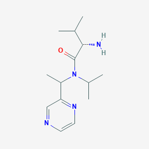 molecular formula C14H24N4O B7926384 (S)-2-Amino-N-isopropyl-3-methyl-N-(1-pyrazin-2-yl-ethyl)-butyramide 