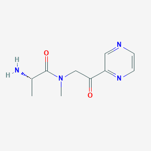 molecular formula C10H14N4O2 B7926396 (S)-2-Amino-N-methyl-N-(2-oxo-2-pyrazin-2-yl-ethyl)-propionamide 