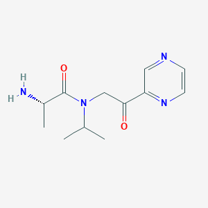 molecular formula C12H18N4O2 B7926402 (S)-2-Amino-N-isopropyl-N-(2-oxo-2-pyrazin-2-yl-ethyl)-propionamide 