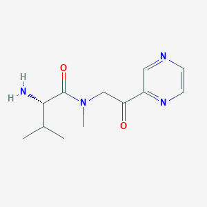 molecular formula C12H18N4O2 B7926416 (S)-2-Amino-3,N-dimethyl-N-(2-oxo-2-pyrazin-2-yl-ethyl)-butyramide 
