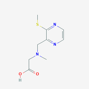 molecular formula C9H13N3O2S B7926456 [Methyl-(3-methylsulfanyl-pyrazin-2-ylmethyl)-amino]-acetic acid 