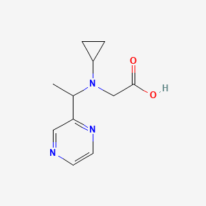 molecular formula C11H15N3O2 B7926516 [Cyclopropyl-(1-pyrazin-2-yl-ethyl)-amino]-acetic acid 