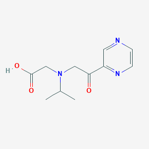 molecular formula C11H15N3O3 B7926523 [Isopropyl-(2-oxo-2-pyrazin-2-yl-ethyl)-amino]-acetic acid 
