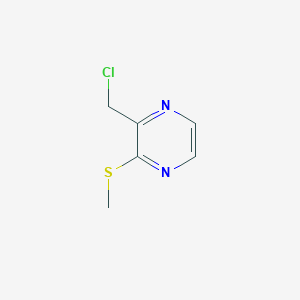 molecular formula C6H7ClN2S B7926530 2-Chloromethyl-3-methylsulfanyl-pyrazine 