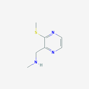 molecular formula C7H11N3S B7926532 Methyl-(3-methylsulfanyl-pyrazin-2-ylmethyl)-amine 