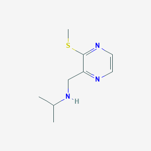molecular formula C9H15N3S B7926542 Isopropyl-(3-methylsulfanyl-pyrazin-2-ylmethyl)-amine 