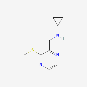 molecular formula C9H13N3S B7926549 Cyclopropyl-(3-methylsulfanyl-pyrazin-2-ylmethyl)-amine 