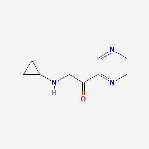 molecular formula C9H11N3O B7926598 2-Cyclopropylamino-1-pyrazin-2-yl-ethanone 