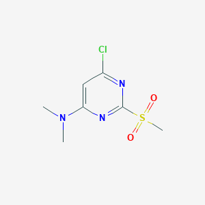 molecular formula C7H10ClN3O2S B7926602 (6-Chloro-2-methanesulfonyl-pyrimidin-4-yl)-dimethyl-amine 