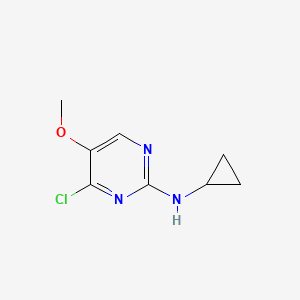 molecular formula C8H10ClN3O B7926631 (4-Chloro-5-methoxy-pyrimidin-2-yl)-cyclopropyl-amine 