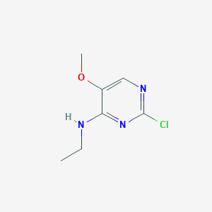 molecular formula C7H10ClN3O B7926640 (2-Chloro-5-methoxy-pyrimidin-4-yl)-ethyl-amine 