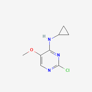 molecular formula C8H10ClN3O B7926642 (2-Chloro-5-methoxy-pyrimidin-4-yl)-cyclopropyl-amine 