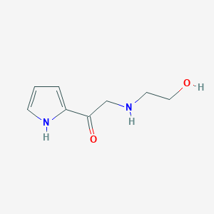 molecular formula C8H12N2O2 B7926659 2-(2-Hydroxy-ethylamino)-1-(1H-pyrrol-2-yl)-ethanone 
