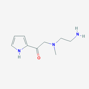 molecular formula C9H15N3O B7926666 2-[(2-Amino-ethyl)-methyl-amino]-1-(1H-pyrrol-2-yl)-ethanone 